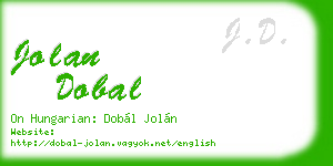 jolan dobal business card